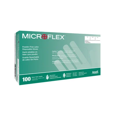 Microflex L562-M Non-Sterile Latex Disposable Gloves - Medium 100 Per Box