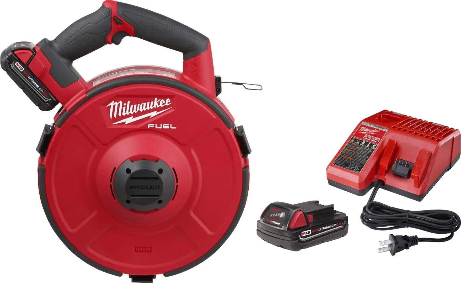 Milwaukee 2873A-22 M18 FUEL Angler 120' Steel Pulling Fish Tape 2.0Ah Kit