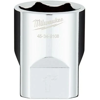 Milwaukee 45-34-9108 1/2" Drive 1" SAE 6-Point Socket with FOUR FLAT Sides