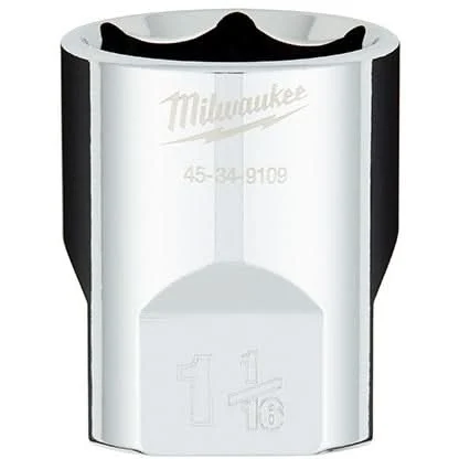 Milwaukee 45-34-9109 1/2" Drive 1-1/16" SAE 6-Point Socket with FOUR FLAT Sides