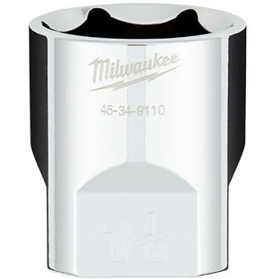 Milwaukee 45-34-9110 1/2" Drive 1-1/8" SAE 6-Point Socket with FOUR FLAT Sides