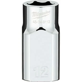 Milwaukee 45-34-9113 1/2" Drive 12mm Metric 6-Point Socket with FOUR FLAT Sides