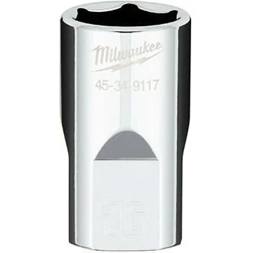 Milwaukee 45-34-9117 1/2" Drive 16mm Metric 6-Point Socket with FOUR FLAT Sides