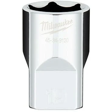 Milwaukee 45-34-9120 1/2" Drive 19mm Metric 6-Point Socket with FOUR FLAT Sides