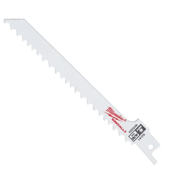 Milwaukee 48-00-5041 6" 4/6 TPI SAWZALL Recip Blades (5 Pk)