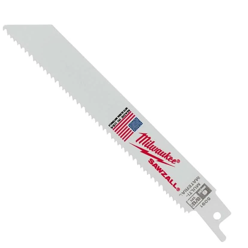 Milwaukee 48-00-5091 6" 8/12 TPI SAWZALL Recip Blades (5 Pk)