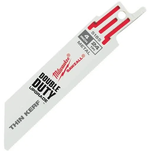 Milwaukee 48-00-5186 6" 24 TPI Thin Kerf SAWZALL Recip Blades (5 Pk)
