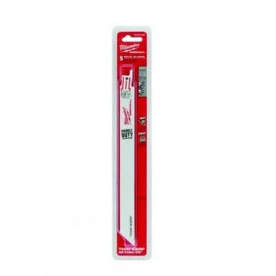 Milwaukee 48-00-5187 9" 14 TPI Thin Kerf SAWZALL Recip Blades (5 Pk)