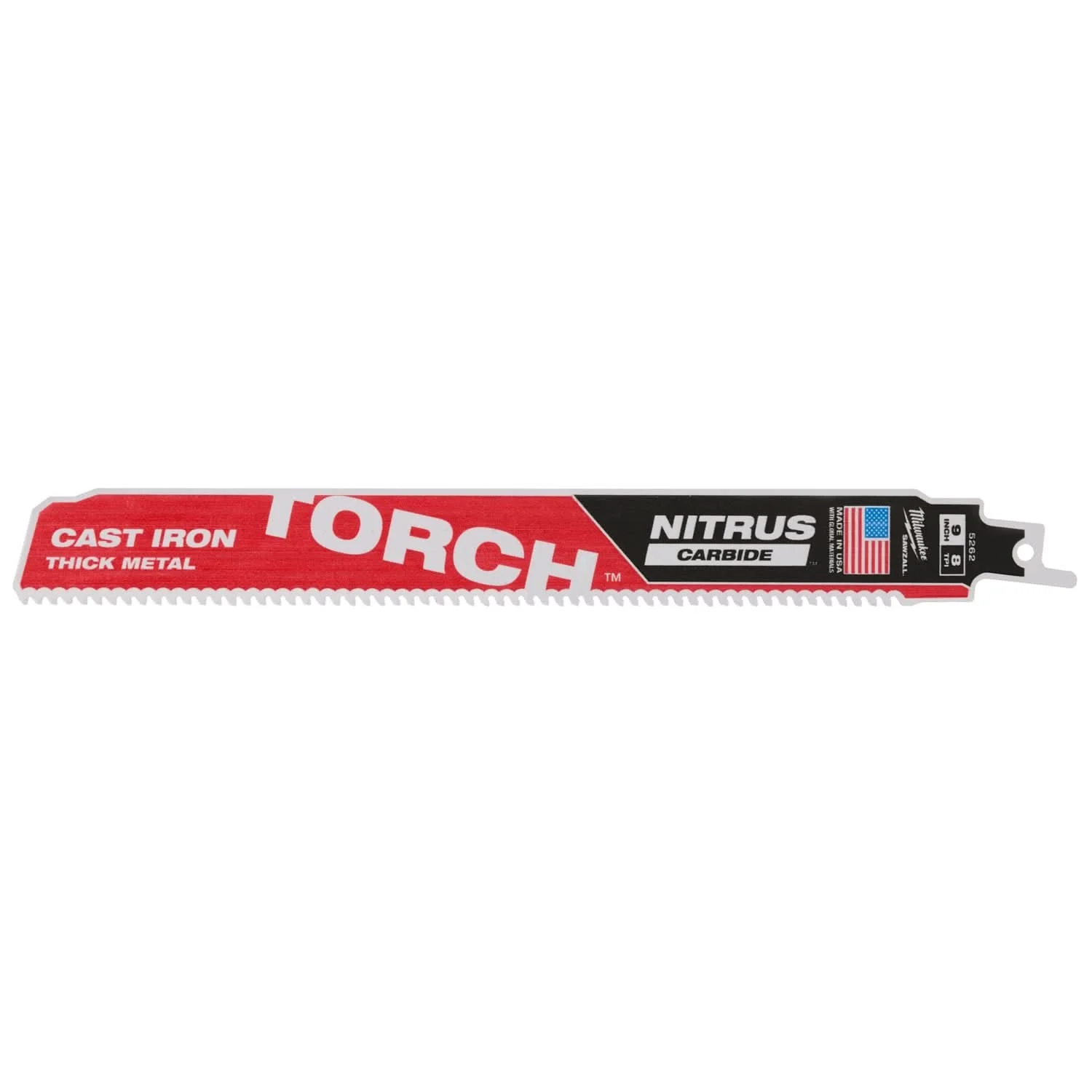 Milwaukee 48-00-5362 TORCH with NITRUS Carbide 9-Inch 7-TPI Recip Saw Blade, 3-Pack