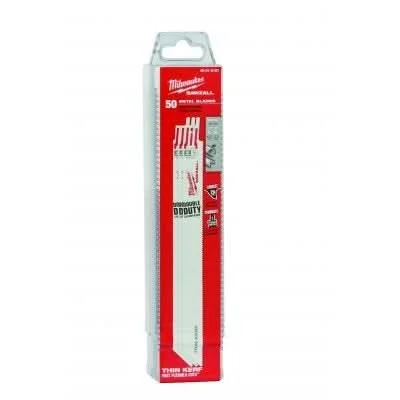 Milwaukee 48-01-6187 9" 14 TPI Thin Kerf SAWZALL Recip Blades (50 Pk)