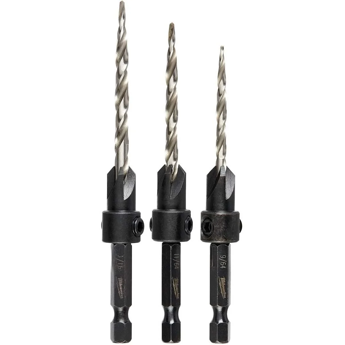 Milwaukee 48-13-5003 3-Piece #6/#8/#10 Countersink Set