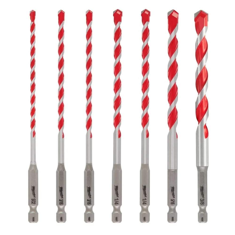 Milwaukee 48-20-9052 7PC. SHOCKWAVE Impact Duty Carbide Hammer Drill Bit Set