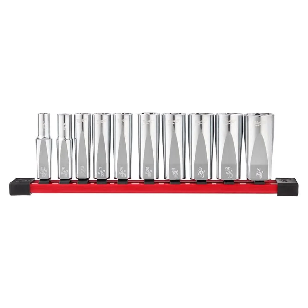 Milwaukee 48-22-9405 3/8-inch Drive 10-Piece Deep Well Socket Set - SAE