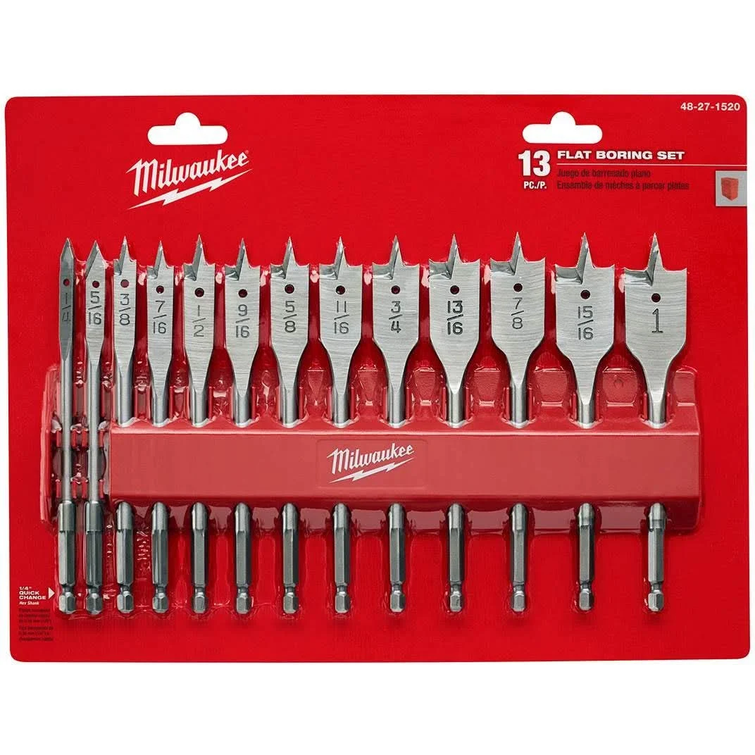 Milwaukee 48-27-1520 13-PieceFlat Boring Bit Set
