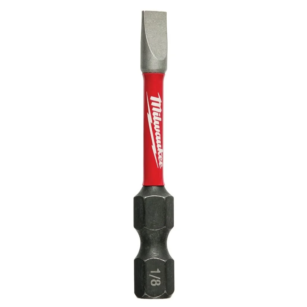 Milwaukee 48-32-4156 Shockwave 2" Impact Slotted 1/8" Power Bits, 25-Pack