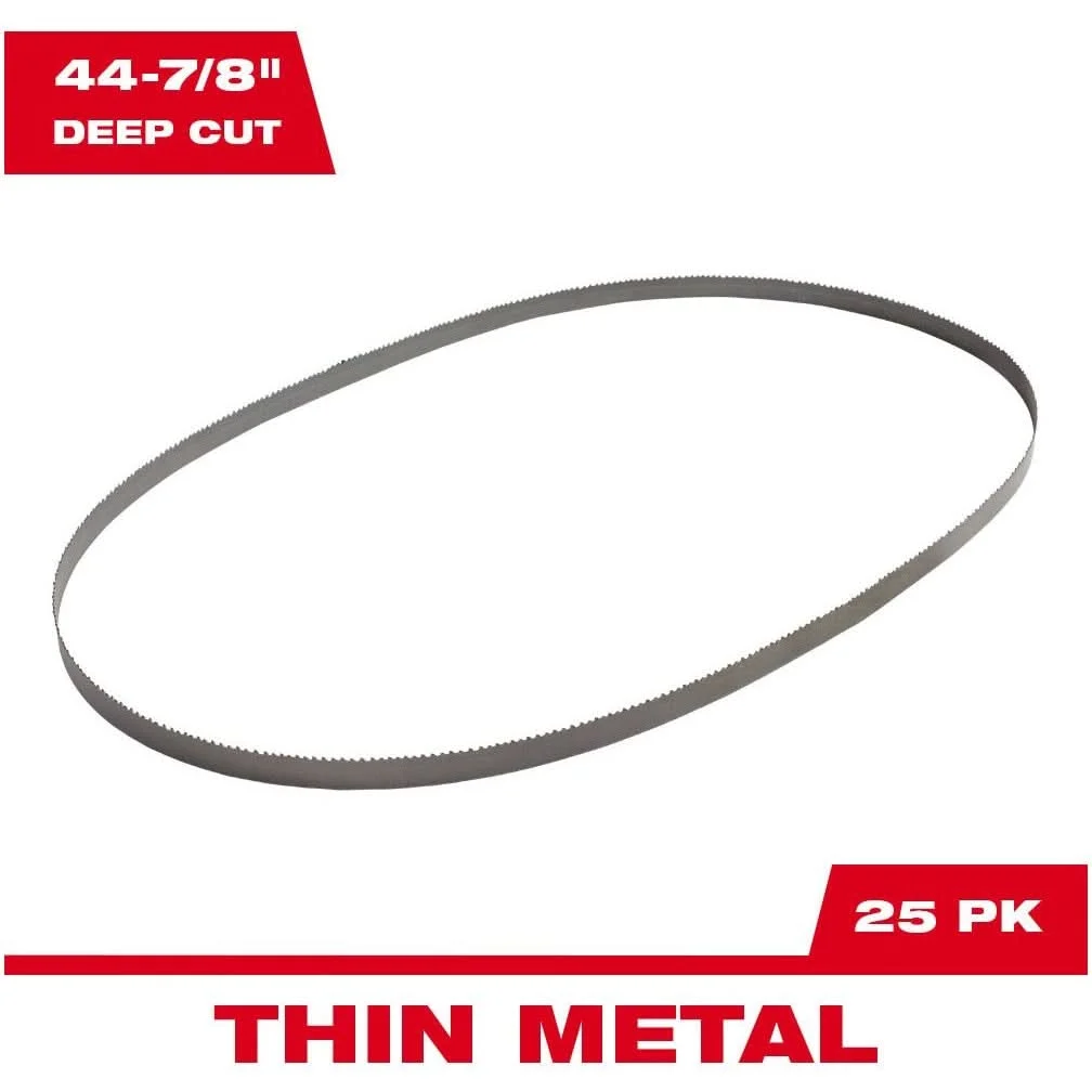 Milwaukee 48-39-0535 24 TPI Bandsaw Blades Deep Cut, 25-Pack