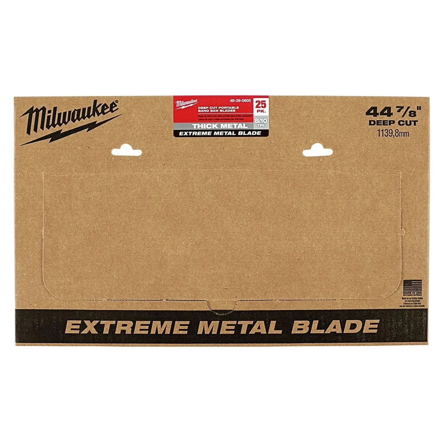 Milwaukee 48-39-0605 Extreme Thick Metal Bandsaw Blades Deep Cut, 25-Pack