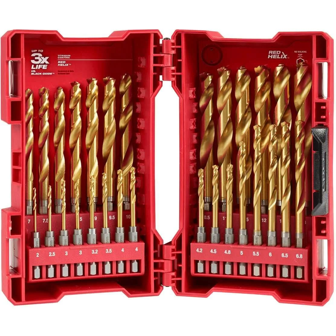 Milwaukee 48-89-4862 Metric 29-Piece Shockwave Titanium Red Helix Kit