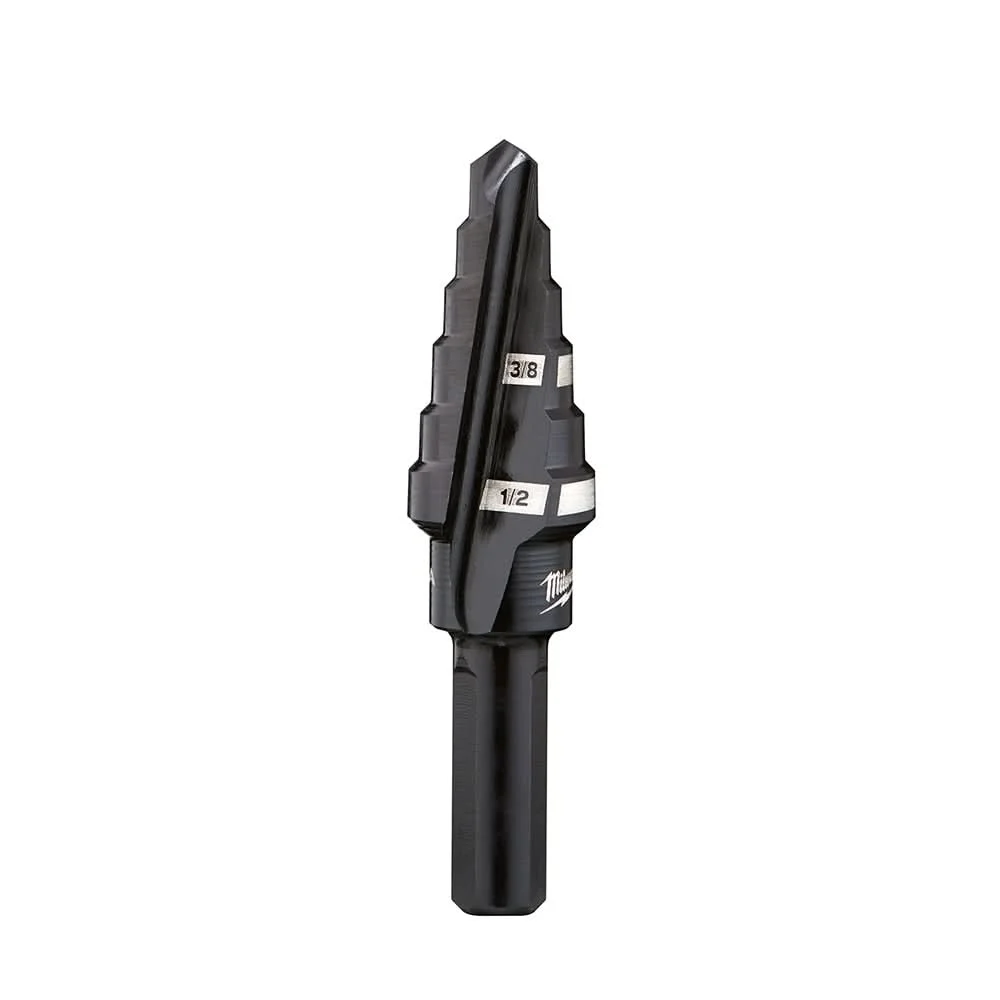 Milwaukee 48-89-9206 #6 Step Drill Bit, 3/8" & 1/2" by 1/16"