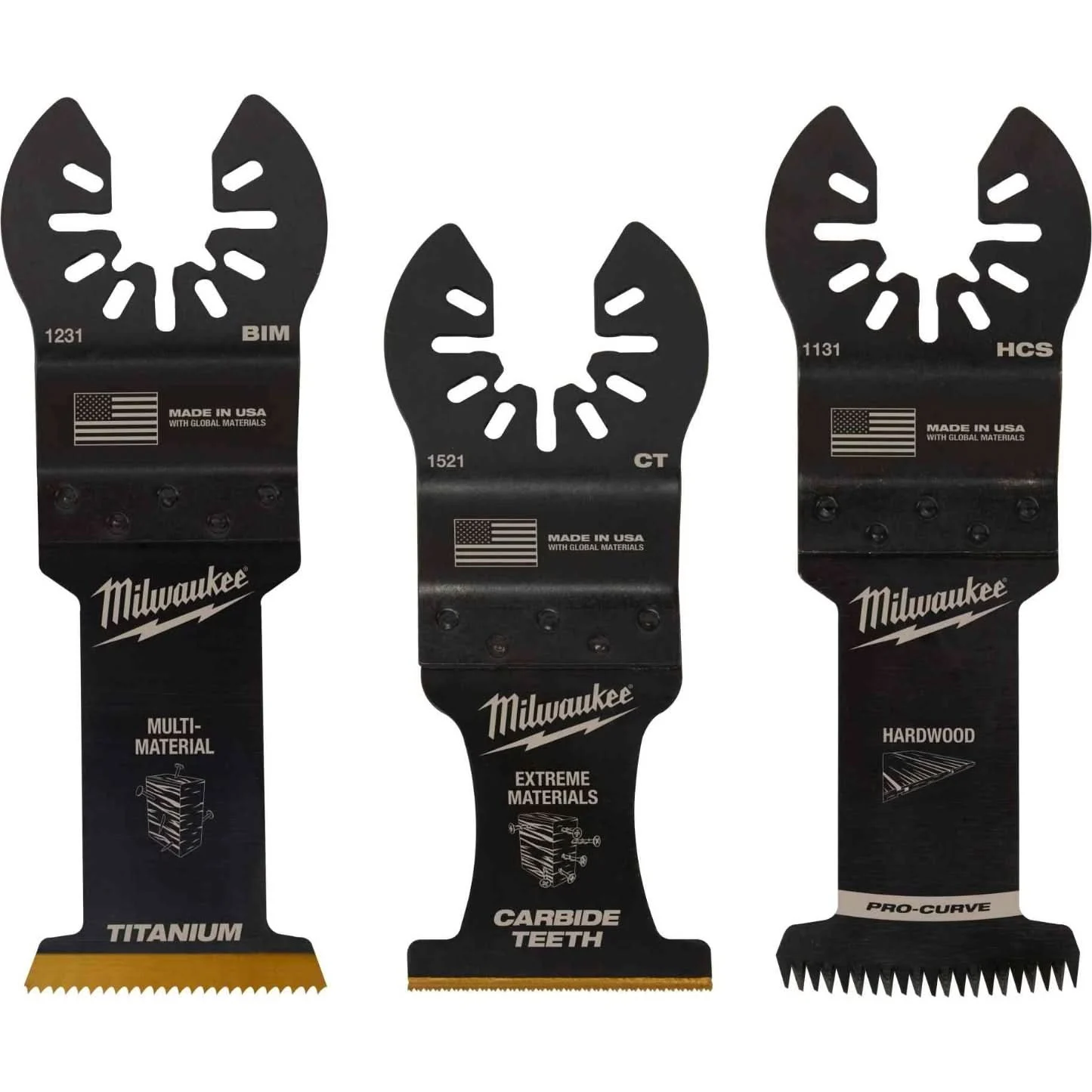 Milwaukee 49-10-9001 Open-Lok All Purpose Multi-Tool Blade, Variety Pack, 3-Pieces