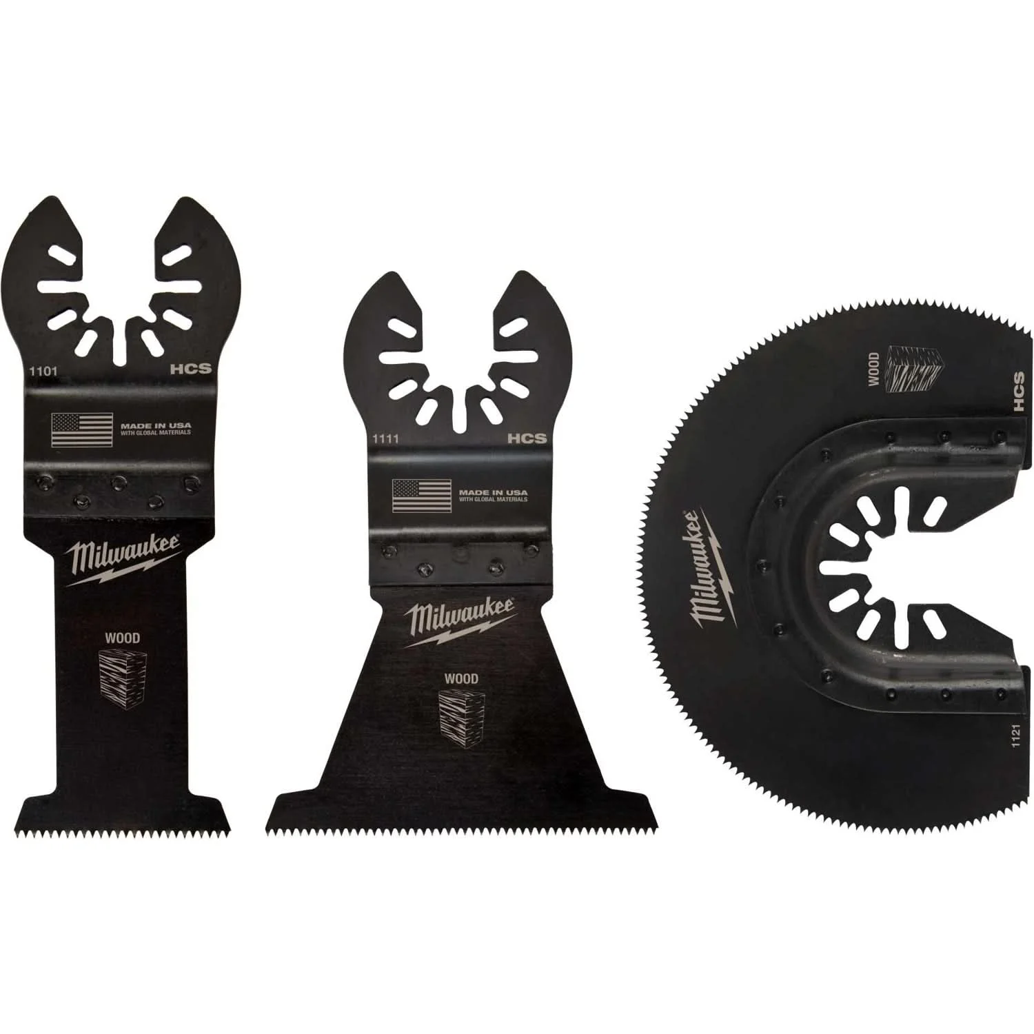 Milwaukee 49-10-9004 Open-Lok Wood Cutting Multi-Tool Blade, Variety Pack, 3-Pieces