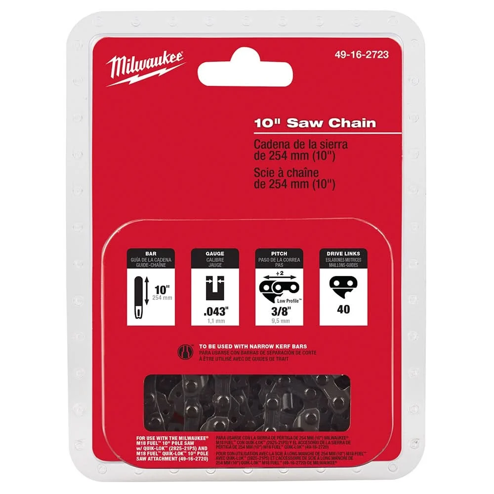Milwaukee 49-16-2723 10-Inch Pole Saw Chain