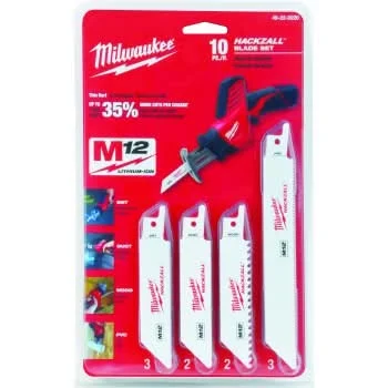 Milwaukee 49-22-0220 10-Piece HACKZALL Recip Blade Set
