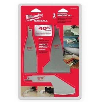 Milwaukee 49-22-5403 3-PieceMaterial Removal Recip Blade Set