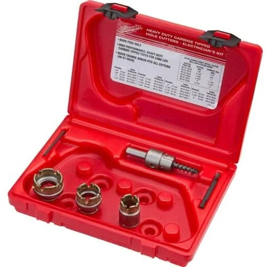 Milwaukee 49-22-8300 5-PieceElectrician's Sheet Metal Carbide Cutter Kit