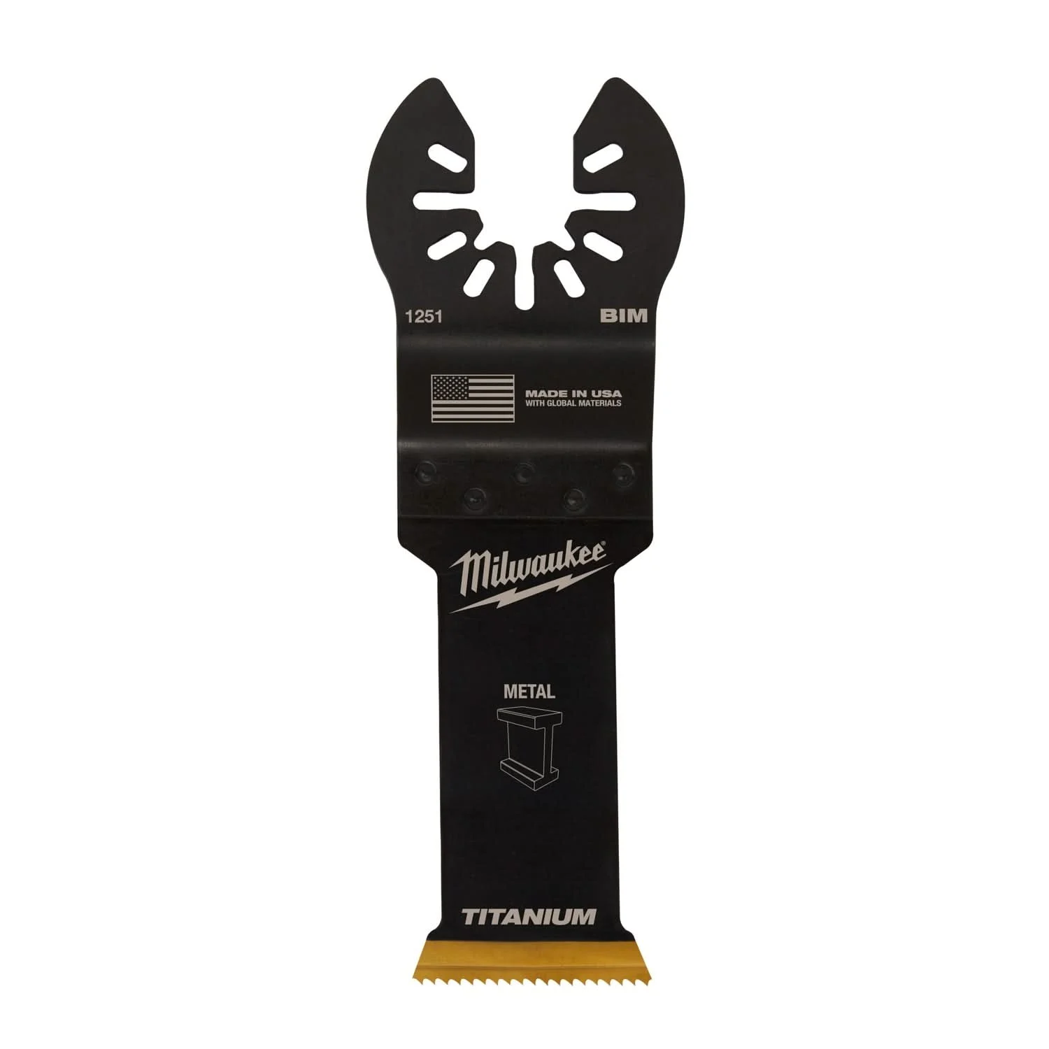 Milwaukee 49-25-1253 Open-Lok 1-1/8-Inch Titanium Enhanced Bi-Metal Metal Blades, 3-Pack
