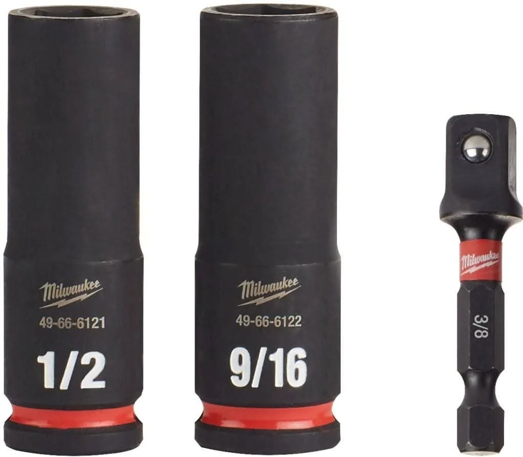 Milwaukee 49-66-4417 3-PieceThin Wall Deep Impact Socket Set