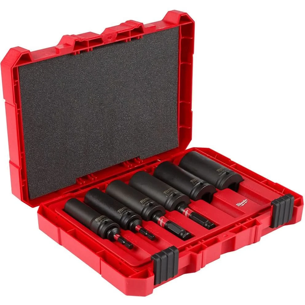 Milwaukee 49-66-5125 Shockwave Lineman's 10-Piece2-In-1 12Pt Socket Set