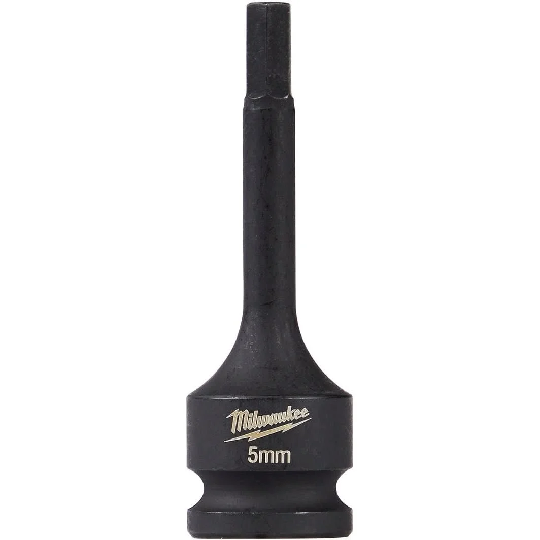 Milwaukee 49-66-5155 Shockwave Lineman's 3/8-Inch Drive 5mm Hex Bit Socket