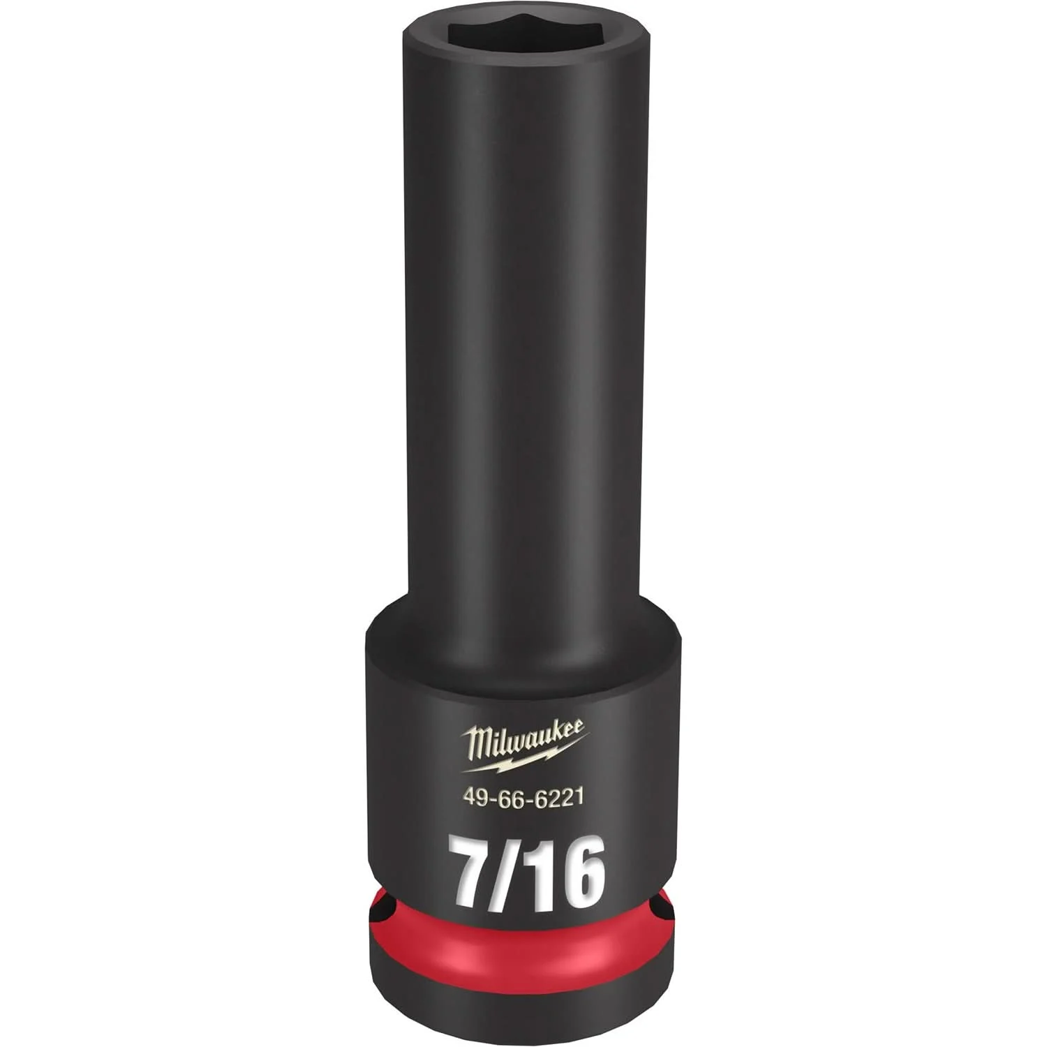 Milwaukee 49-66-6221 SHOCKWAVE Impact Duty 1/2-Inch Drive 7/16-Inch Deep 6 Point Socket