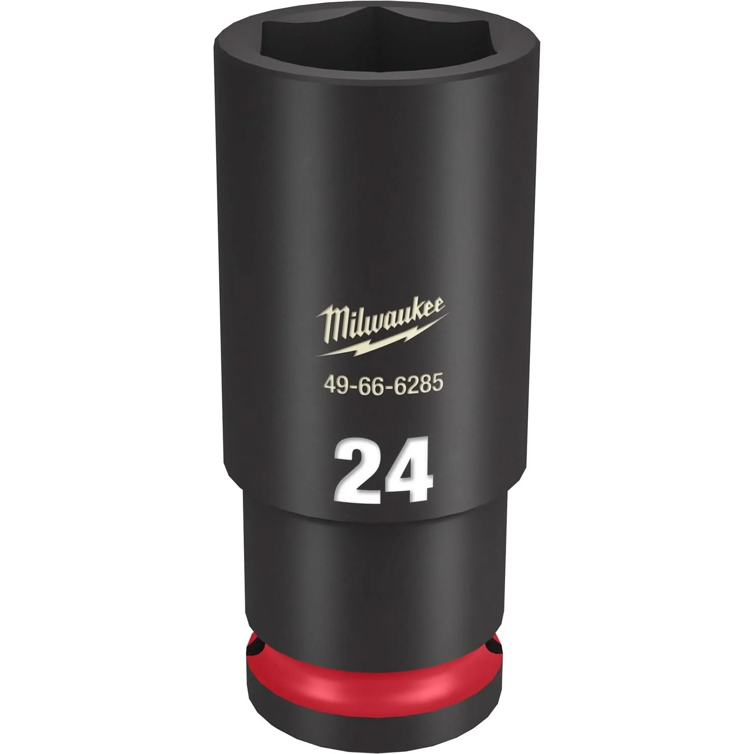 Milwaukee 49-66-6285 SHOCKWAVE Impact Duty 1/2-Inch Drive 24MM Deep 6 Point Socket