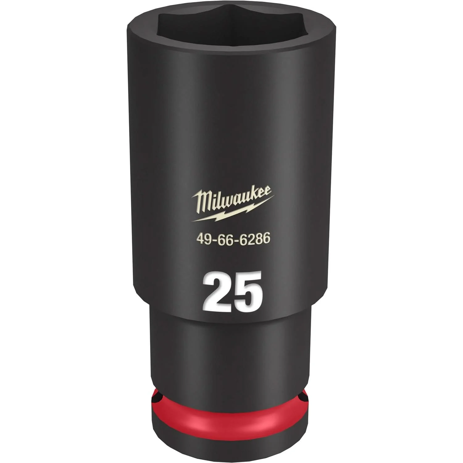 Milwaukee 49-66-6286 SHOCKWAVE Impact Duty 1/2-Inch Drive 25MM Deep 6 Point Socket