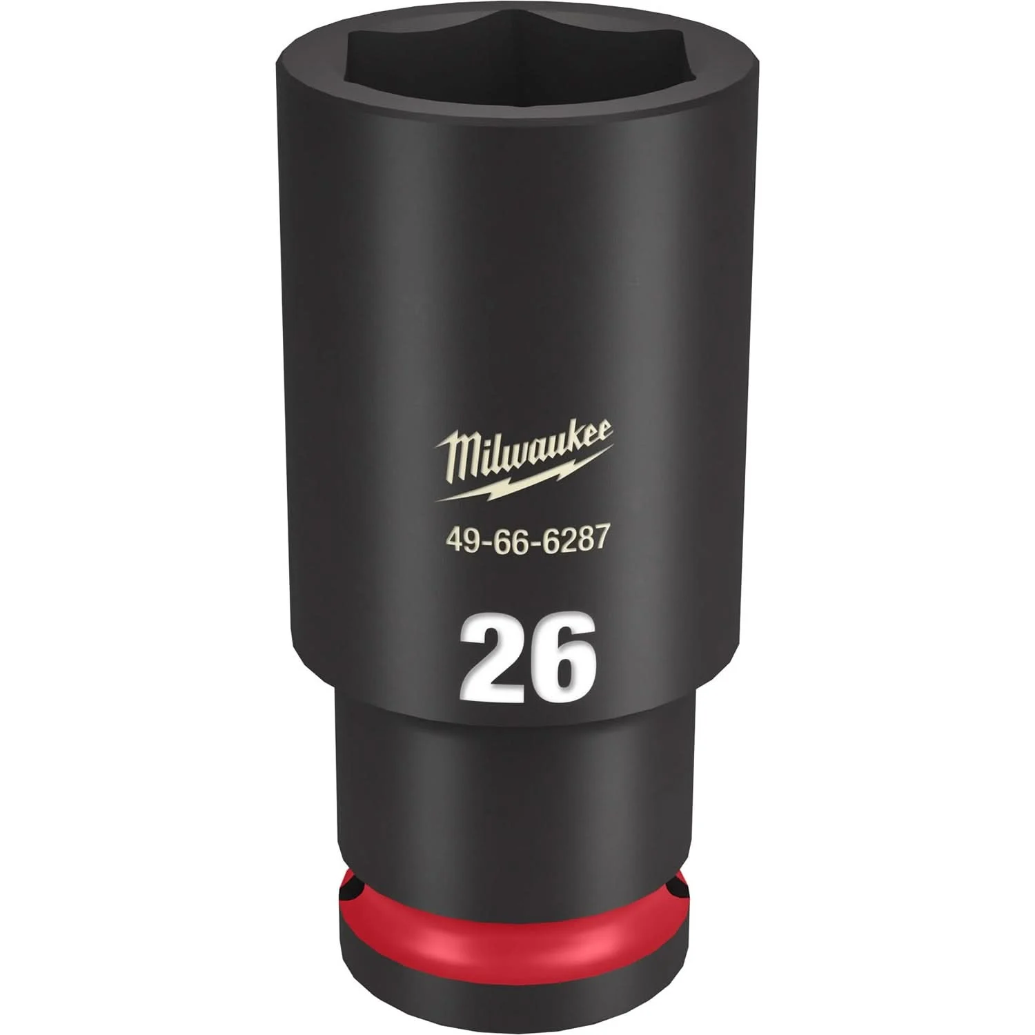 Milwaukee 49-66-6287 SHOCKWAVE Impact Duty 1/2-Inch Drive 26MM Deep 6 Point Socket
