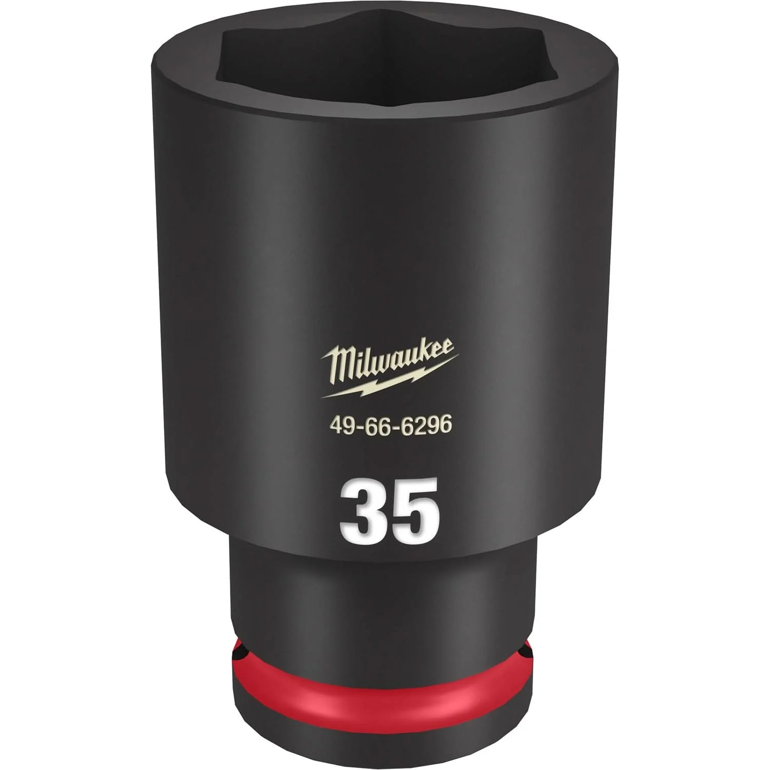 Milwaukee 49-66-6296 SHOCKWAVE Impact Duty 1/2-Inch Drive 35MM Deep 6 Point Socket