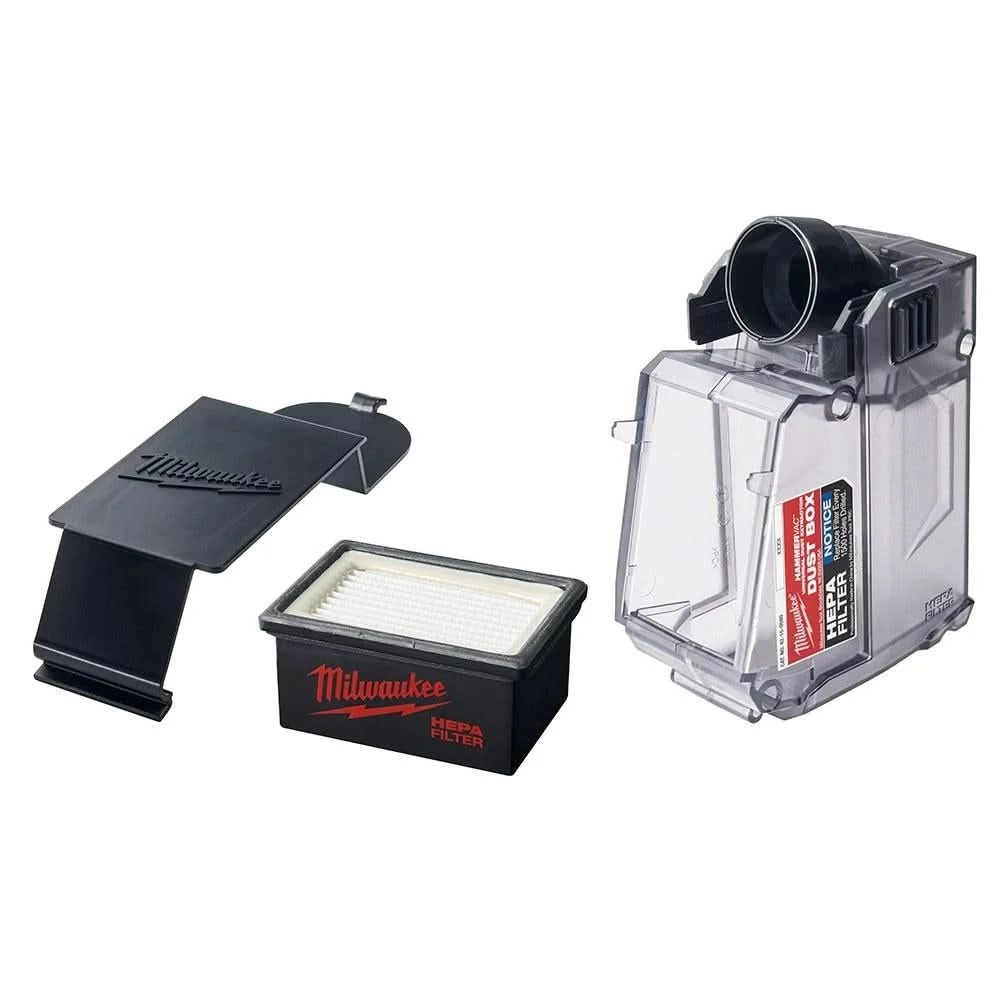 Milwaukee 49-90-2343 M12 HAMMERVAC Universal Dust Extractor Dust Box, Filter and Lid