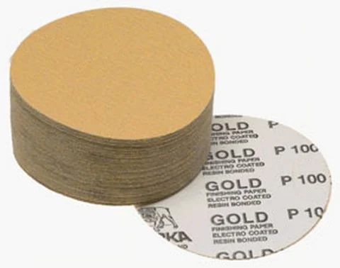 Mirka Abrasives 23-379-320 Gold 6" PSA Autobox Discs, 100/Box, 320-Grit