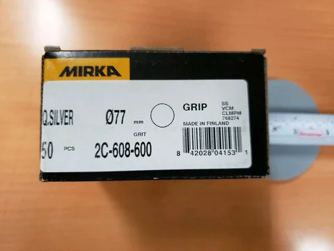 Mirka Abrasives 2B-608-080 3" Q-Silver Grip Disc P080