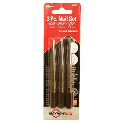 Nail Setting Tool Set, 3 Pc.
