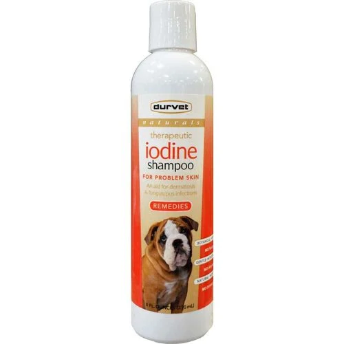 Natural Therapeutic Iodine Dog Shampoo for Skin Problems