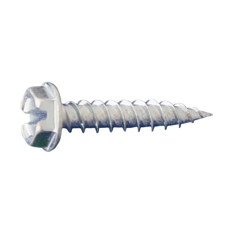 NEEDLE POINT SCREWS - SLOTTED HEX WASHER HEAD (Zinc) - 5/16" Hex