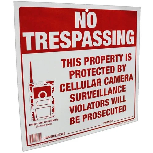 No Trespassing Sign-Surveillance Sign