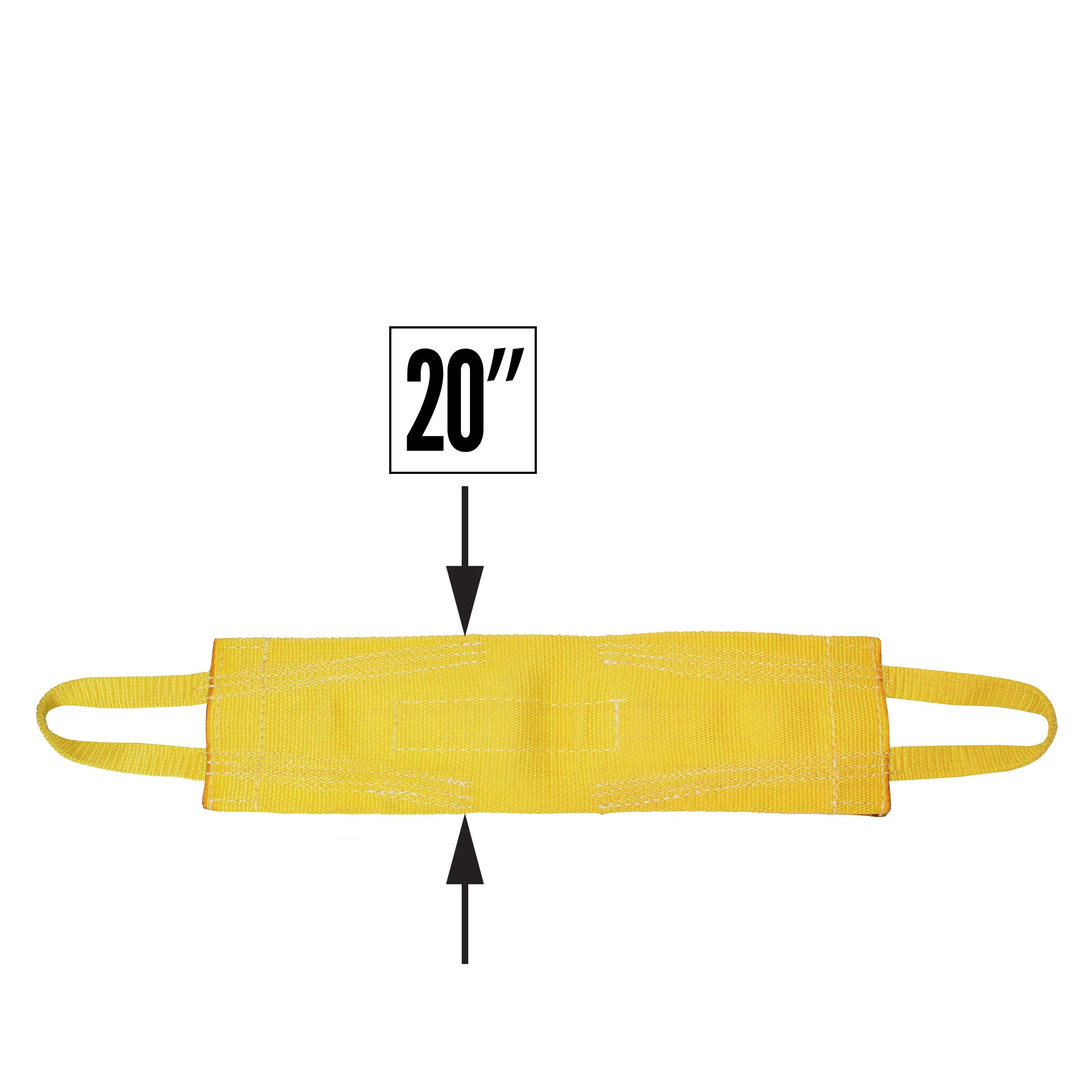 Nylon Lifting Sling - Attached Eye Wide - 20" x8' - 1-ply