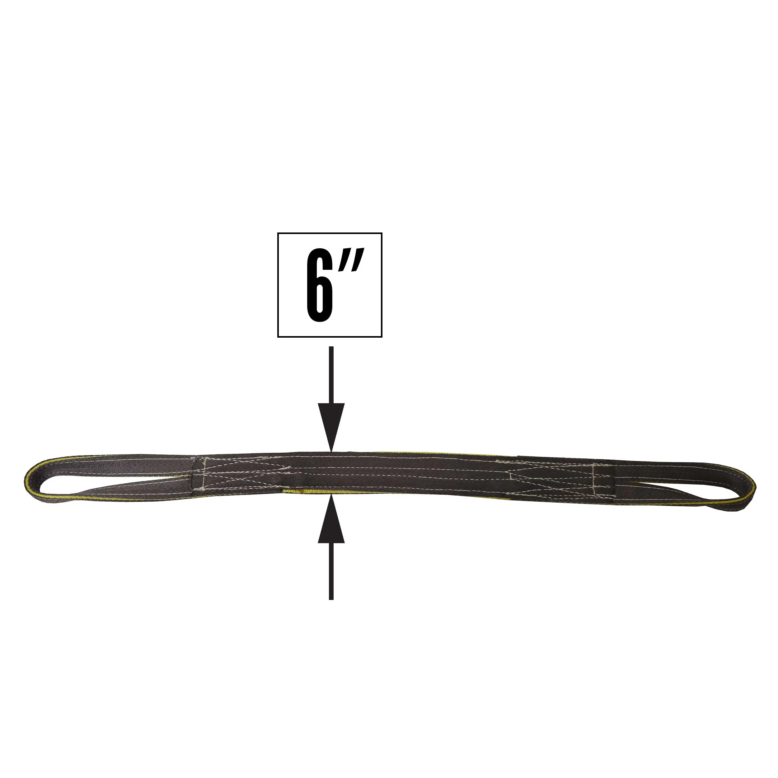 Nylon Lifting Sling - Reversed Eye - 6" x4' - 1-ply