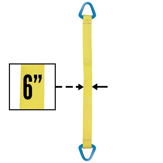 Nylon Lifting Sling - Triangle - 6" x4' - 1-ply