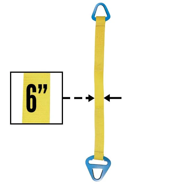 Nylon Lifting Sling - Triangle Choker - 6" x6' - 2-ply