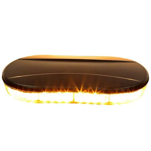 Oval Mini Light Bar Amber Light 9.880" x 6.69" x 1.625"